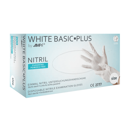 AMPri BASIC-PLUS Nitrilhandschuhe puderfrei, verschiedene Farben | Box (200 Stück)