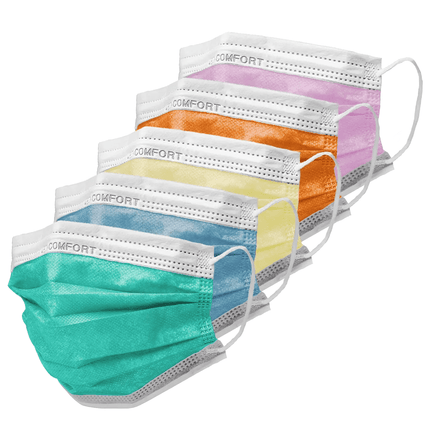 AMPri MED-COMFORT OP Maske Typ IIR, verschiedene Farben | Box (50 Stück)