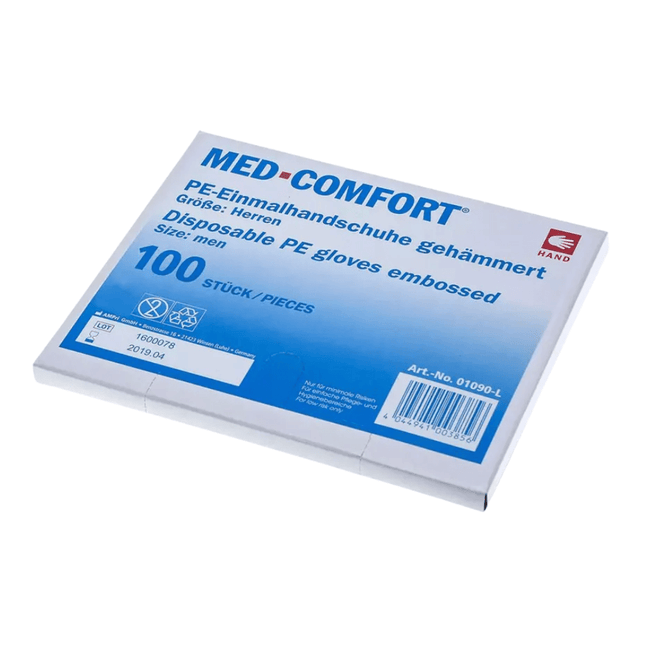 AMPri MED-COMFORT PE-Handschuhe gehämmert, transparent | Box (100 Stück)