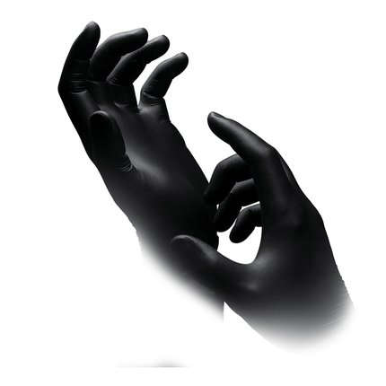 AMPri Nature Gloves BLACK Nitrilhandschuhe Biologisch abbaubar, Schwarz | Box (100 Stück)
