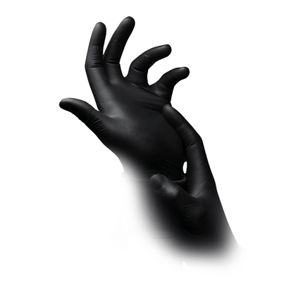 AMPri STYLE BLACK Nitrilhandschuhe puderfrei by MED-COMFORT, Schwarz