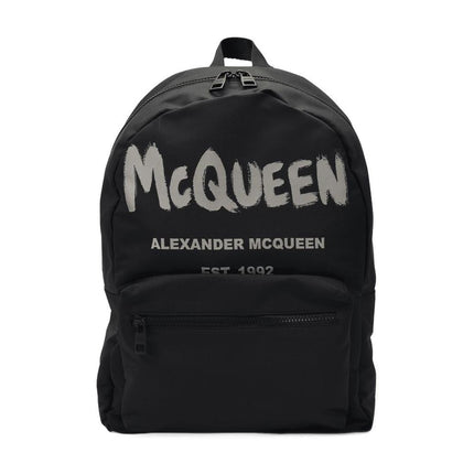 Metropolitan Backpack - Alexander Mcqueen -  Black/Off-White - Synthetic