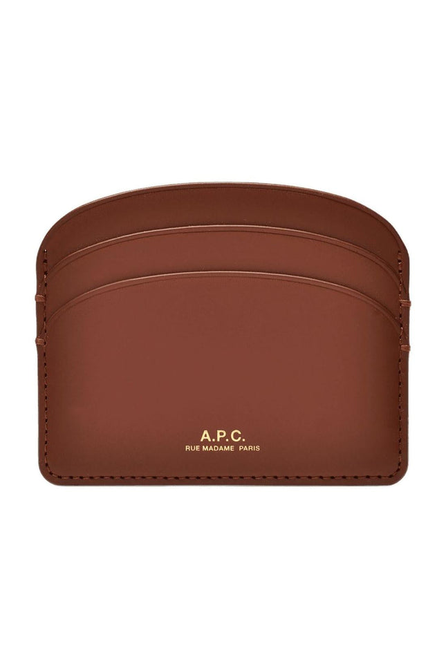 Demi-Lune Card Holder - A.P.C. - Hazelnut - Leather