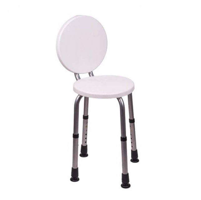 Duschhocker mit Rückenlehne, höhenverstellbar & rutschfest