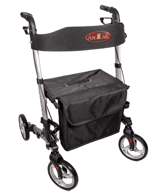 Antar Rollator Leichtgewicht 3-fach faltbar Reise Rollator aus Aluminium