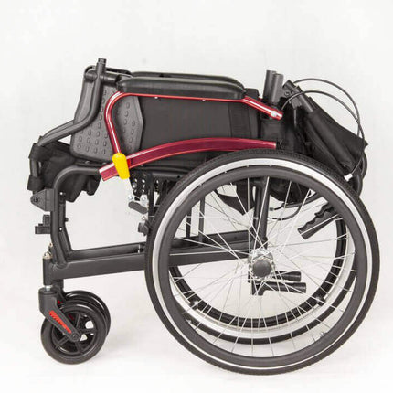 Leichter Faltrollstuhl AT52324 aus Aluminium – nur 10,7 kg & 100 kg Belastung