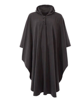 Rollstuhl‑Poncho Fleece mit Kapuze – warm, leicht, waschbar