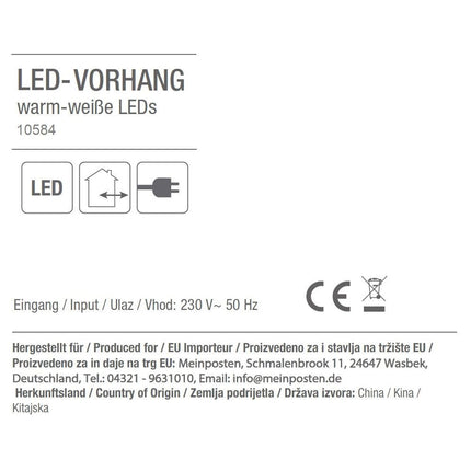 Lichterkette Weihnachtsdeko Tannenbaum Stern 138 LED Innen Außen Sternenvorhang