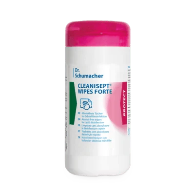 Dr. Schumacher Cleanisept® Wipes Forte Spenderdose - 100 Tücher  | Packung (100 Tücher)