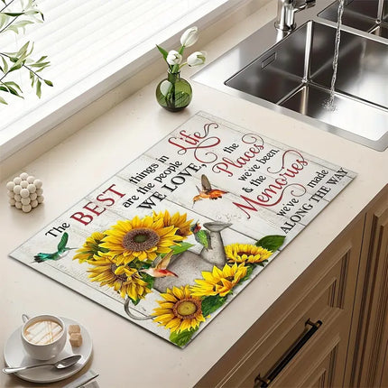 Abtropfmatte "SunFlower" schnell trocknend für Wohnmobil