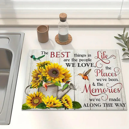 Abtropfmatte "SunFlower" schnell trocknend für Wohnmobil