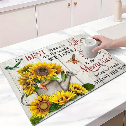 Abtropfmatte "SunFlower" schnell trocknend für Wohnmobil