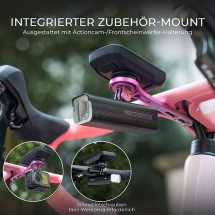 Aero Fahrradcomputer Halterung mit Schnellverschluss Leichtbau Lenkerverlängerungshalterung
