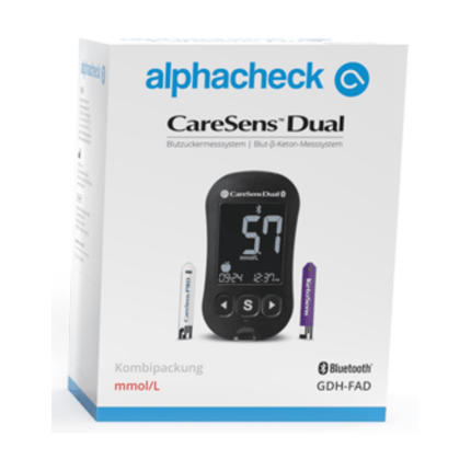 Alphacheck CareSens DUAL Blutzuckermessgerät Kombipackung | Packung (1 Stück)