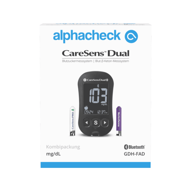 Alphacheck CareSens DUAL Blutzuckermessgerät Kombipackung | Packung (1 Stück)