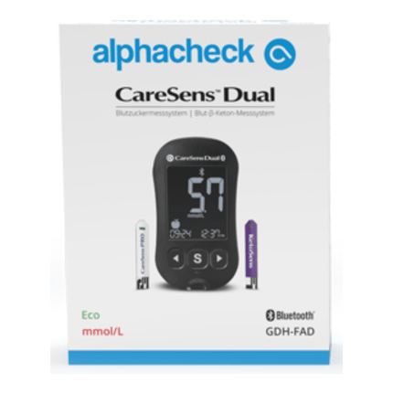 Alphacheck CareSens DUAL Blutzuckermessgerät eco | Packung (1 Stück)