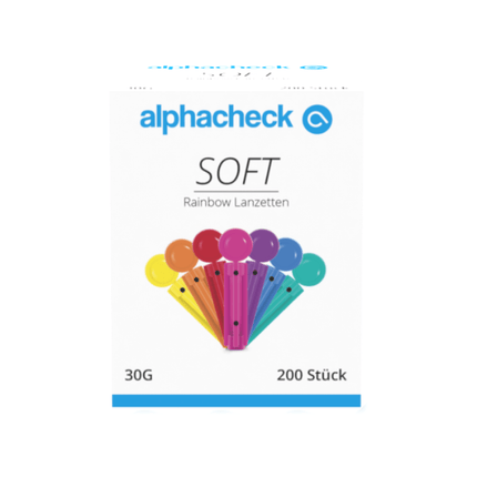 Alphacheck soft Rainbow Lanzetten, verschiedene Größen
