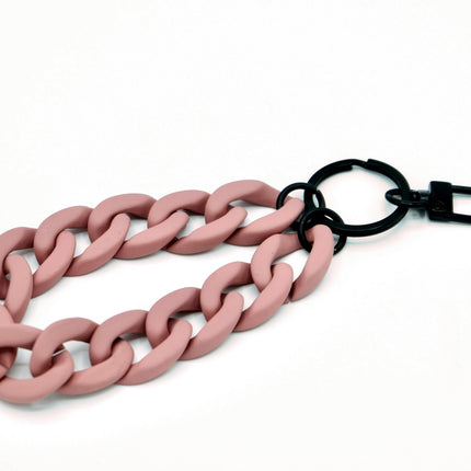 Schlüsselanhänger mit Karabiner "RUBBER EDITION" Altrosa