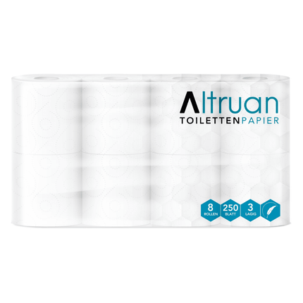 Altruan Toilettenpapier, 3-lagig, weiß