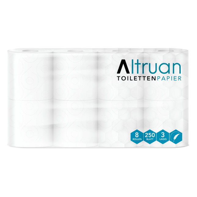Altruan Toilettenpapier, 3-lagig, weiß