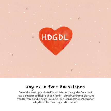 Pflanzkästchen - HDGDL - Hab dich ganz doll lieb