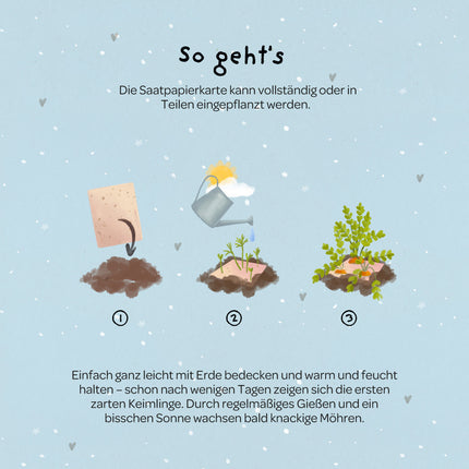 Grußkarte - Ich mag dich mit all deinen Karotten