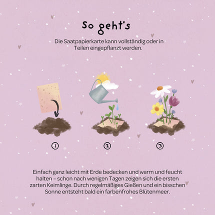 Grußkarte - Blumenstrauß zum Selberpflanzen
