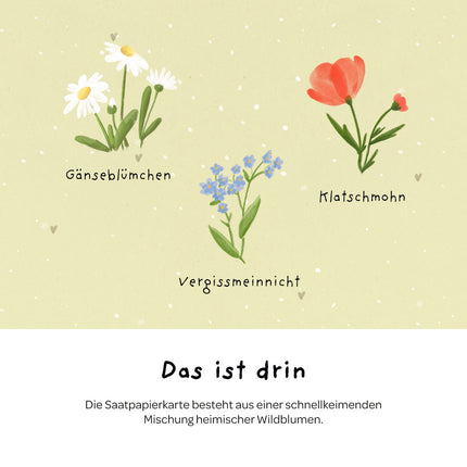 Grußkarte - Hurra, du bist da!