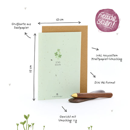 Grußkarte - Viel Glück!