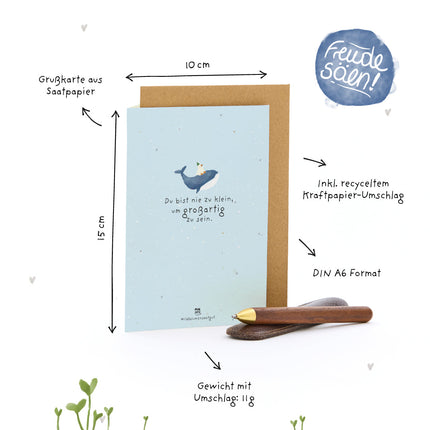 Grußkarte - Du bist nie zu klein, um großartig zu sein