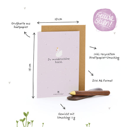 Grußkarte - Du wunderschöne Seele