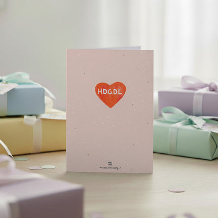 Grußkarte - HDGDL - Hab dich ganz doll lieb