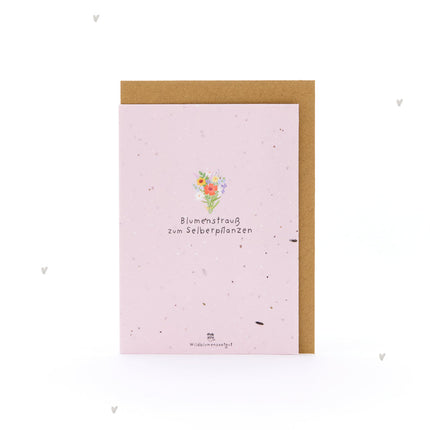 Grußkarte - Blumenstrauß zum Selberpflanzen