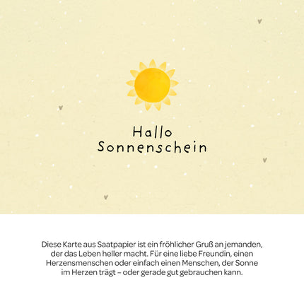 Grußkarte - Hallo Sonnenschein