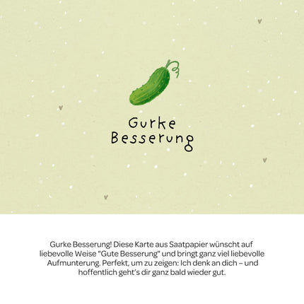 Grußkarte - Gurke Besserung