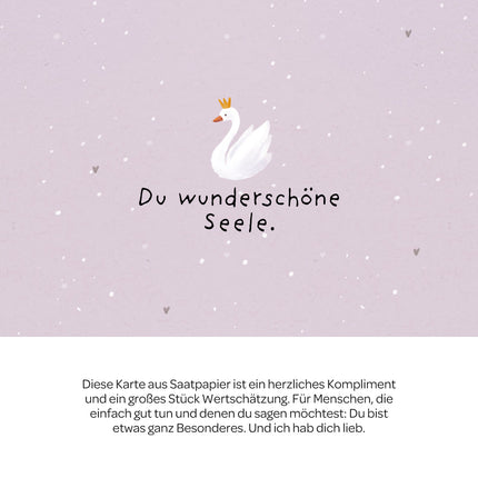 Grußkarte - Du wunderschöne Seele