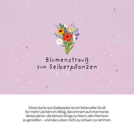 Grußkarte - Blumenstrauß zum Selberpflanzen