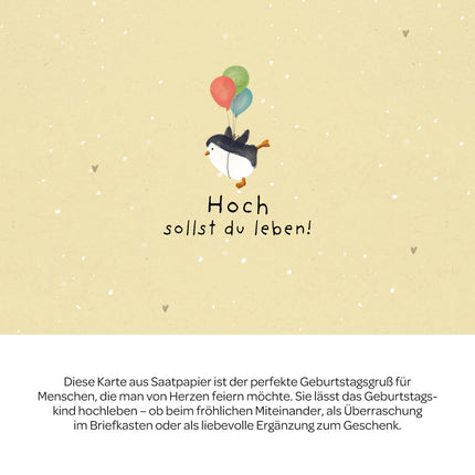 Grußkarte - Hoch sollst du leben!