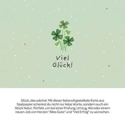 Grußkarte - Viel Glück!