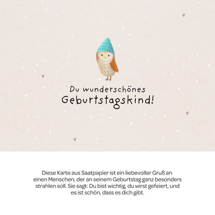 Grußkarte - Du wunderschönes Geburtstagskind