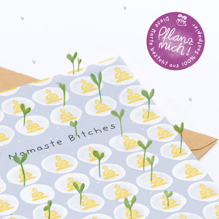 Grußkarte - Namaste Bitches