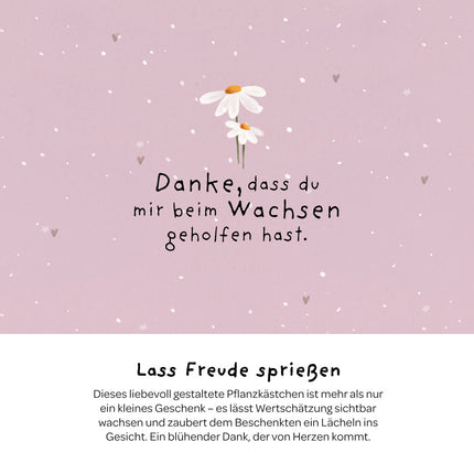 Pflanzkästchen - Danke wachsen