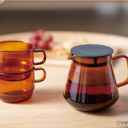 Hario Colors Tee- & Kaffee-Server – 600 ml stilvolle Glas-Karaffe