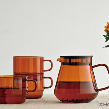 Hario Colors Tee- & Kaffee-Server – 600 ml stilvolle Glas-Karaffe