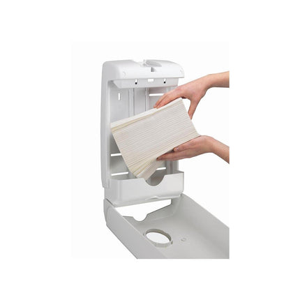 Aquarius™ Slimfold™ Spender für gefaltete Handtücher - Weiß - 1 Dispenser | Karton (1 Spender)