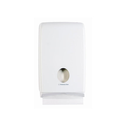 Aquarius™ Slimfold™ Spender für gefaltete Handtücher - Weiß - 1 Dispenser | Karton (1 Spender)