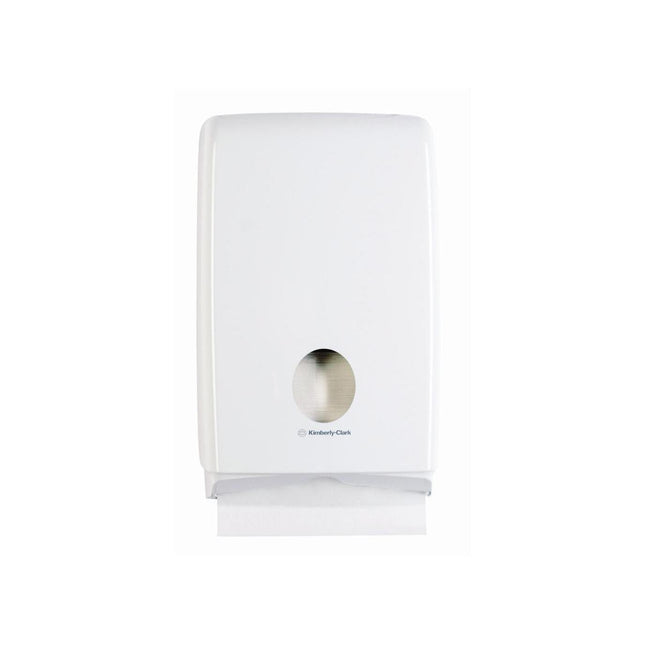 Aquarius™ Slimfold™ Spender für gefaltete Handtücher - Weiß - 1 Dispenser | Karton (1 Spender)