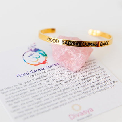 Karma Armband | vergoldet | Good Karma comes back