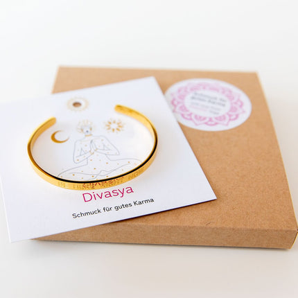 Armreif mit Gravur | vergoldet | Be here right now