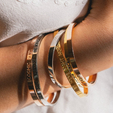 Armreif mit Gravur | Silber | "Be true - be you - be kind"